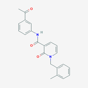molecular formula C22H20N2O3 B3300071 N-(3-acetylphenyl)-1-[(2-methylphenyl)methyl]-2-oxo-1,2-dihydropyridine-3-carboxamide CAS No. 899991-28-7