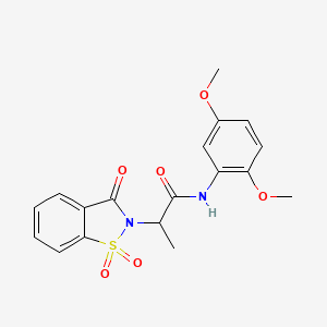 N-(2,5-dimethoxyphenyl)-2-(1,1-dioxido-3-oxobenzo[d]isothiazol-2(3H)-yl)propanamide