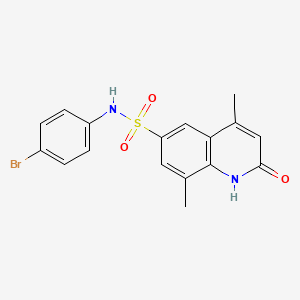 N-(4-Bromophenyl)-4,8-dimethyl-2-oxo-1H-quinoline-6-sulfonamide