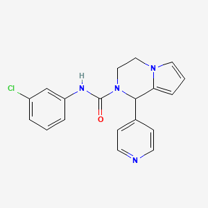 molecular formula C19H17ClN4O B3300129 N-(3-chlorophenyl)-1-(pyridin-4-yl)-1H,2H,3H,4H-pyrrolo[1,2-a]pyrazine-2-carboxamide CAS No. 900003-28-3
