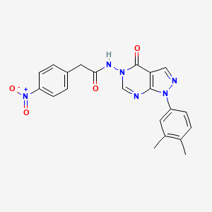 N-(1-(3,4-dimethylphenyl)-4-oxo-1H-pyrazolo[3,4-d]pyrimidin-5(4H)-yl)-2-(4-nitrophenyl)acetamide