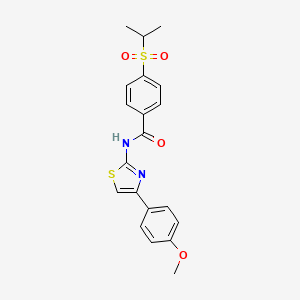 molecular formula C20H20N2O4S2 B3300161 4-(isopropylsulfonyl)-N-(4-(4-methoxyphenyl)thiazol-2-yl)benzamide CAS No. 900009-76-9