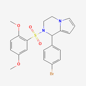 1-(4-Bromophenyl)-2-((2,5-dimethoxyphenyl)sulfonyl)-1,2,3,4-tetrahydropyrrolo[1,2-a]pyrazine
