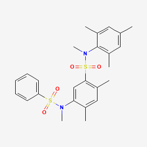 N,2,4-trimethyl-5-(N-methylbenzenesulfonamido)-N-(2,4,6-trimethylphenyl)benzene-1-sulfonamide