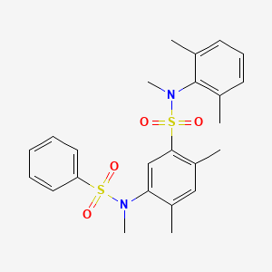 N-(2,6-dimethylphenyl)-N,2,4-trimethyl-5-(N-methylbenzenesulfonamido)benzene-1-sulfonamide