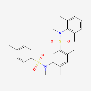 N-(2,6-dimethylphenyl)-N,2,4-trimethyl-5-(N-methyl4-methylbenzenesulfonamido)benzene-1-sulfonamide