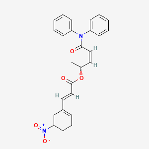 (E)-(R,Z)-5-(Diphenylamino)-5-oxopent-3-en-2-yl 3-(5-nitrocyclohex-1-en-1-yl)acrylate