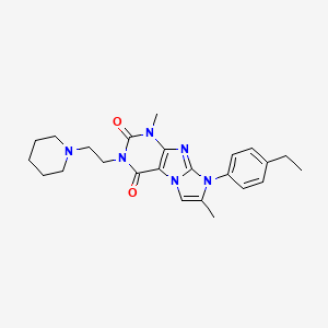 6-(4-Ethylphenyl)-4,7-dimethyl-2-(2-piperidin-1-ylethyl)purino[7,8-a]imidazole-1,3-dione