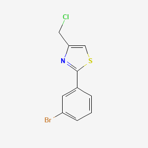 molecular formula C10H7BrClNS B3300261 2-(3-Bromophenyl)-4-(chloromethyl)-1,3-thiazole CAS No. 900640-85-9