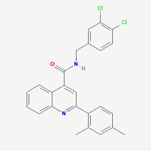 molecular formula C25H20Cl2N2O B330044 N-(3,4-dichlorobenzyl)-2-(2,4-dimethylphenyl)-4-quinolinecarboxamide 