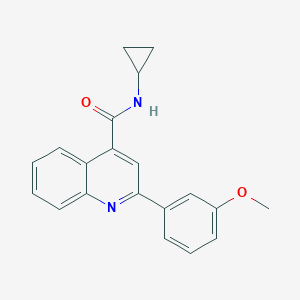molecular formula C20H18N2O2 B330047 N-cyclopropyl-2-(3-methoxyphenyl)quinoline-4-carboxamide 