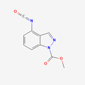 molecular formula C10H7N3O3 B3300485 Methyl 4-isocyanato-1H-indazole-1-carboxylate CAS No. 902131-30-0