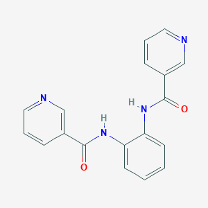 molecular formula C18H14N4O2 B330052 N,N'-(1,2-phenylene)dinicotinamide 