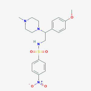 N-(2-(4-methoxyphenyl)-2-(4-methylpiperazin-1-yl)ethyl)-4-nitrobenzenesulfonamide