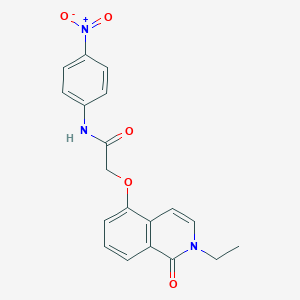 2-((2-ethyl-1-oxo-1,2-dihydroisoquinolin-5-yl)oxy)-N-(4-nitrophenyl)acetamide