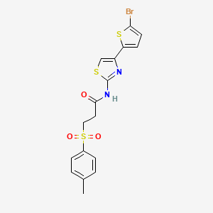 B3300631 N-(4-(5-bromothiophen-2-yl)thiazol-2-yl)-3-tosylpropanamide CAS No. 903294-82-6