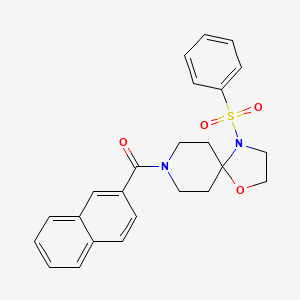Naphthalen-2-yl(4-(phenylsulfonyl)-1-oxa-4,8-diazaspiro[4.5]decan-8-yl)methanone