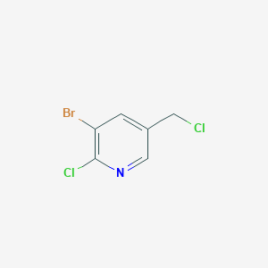molecular formula C6H4BrCl2N B3300744 3-Bromo-2-chloro-5-(chloromethyl)pyridine CAS No. 904745-60-4