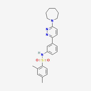 molecular formula C24H28N4O2S B3300770 N-{3-[6-(azepan-1-yl)pyridazin-3-yl]phenyl}-2,4-dimethylbenzene-1-sulfonamide CAS No. 904822-48-6