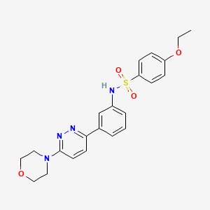molecular formula C22H24N4O4S B3300906 4-ethoxy-N-{3-[6-(morpholin-4-yl)pyridazin-3-yl]phenyl}benzene-1-sulfonamide CAS No. 904833-69-8