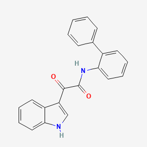 2-(1H-indol-3-yl)-2-oxo-N-(2-phenylphenyl)acetamide