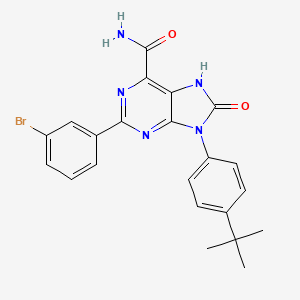 2-(3-bromophenyl)-9-(4-(tert-butyl)phenyl)-8-oxo-8,9-dihydro-7H-purine-6-carboxamide