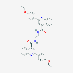 molecular formula C38H34N4O4 B330110 2-(4-ETHOXYPHENYL)-N~4~-[2-({[2-(4-ETHOXYPHENYL)-4-QUINOLYL]CARBONYL}AMINO)ETHYL]-4-QUINOLINECARBOXAMIDE 