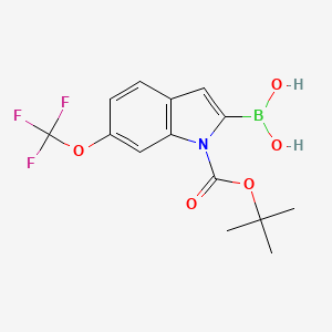 1H-Indole-1-carboxylic acid, 2-borono-6-(trifluoromethoxy)-, 1-(1,1-dimethylethyl) ester
