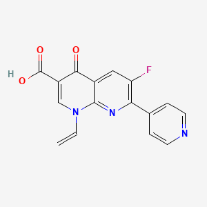 6-Fluoro-4-oxo-7-(pyridin-4-yl)-1-vinyl-1,4-dihydro-1,8-naphthyridine-3-carboxylic acid