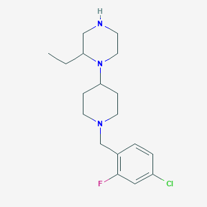 1-[1-[(4-Chloro-2-fluorophenyl)methyl]piperidin-4-yl]-2-ethylpiperazine
