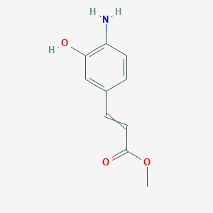 molecular formula C10H11NO3 B3301139 Methyl 3-(4-amino-3-hydroxyphenyl)prop-2-enoate CAS No. 90717-63-8