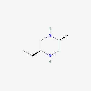 molecular formula C7H16N2 B3301151 (2S,5R)-2-ethyl-5-methylpiperazine CAS No. 907207-97-0