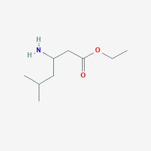 molecular formula C9H19NO2 B3301169 Ethyl 3-amino-5-methylhexanoate CAS No. 90726-94-6