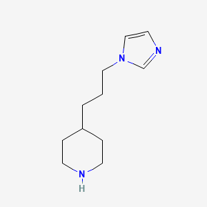 molecular formula C11H19N3 B3301188 4-[3-(1H-imidazol-1-yl)propyl]piperidine CAS No. 90747-59-4
