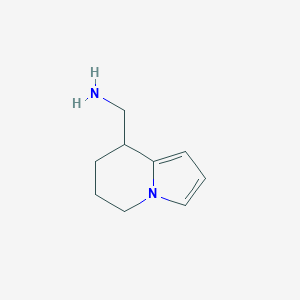 B3301296 (5,6,7,8-Tetrahydroindolizin-8-yl)methanamine CAS No. 908103-37-7