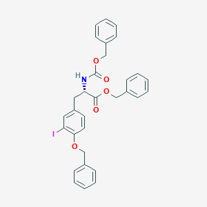 molecular formula C31H28INO5 B033013 benzyl (2S)-3-(3-iodo-4-phenylmethoxyphenyl)-2-(phenylmethoxycarbonylamino)propanoate CAS No. 600737-79-9