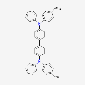 B3301307 9H-Carbazole, 9,9'-[[1,1'-biphenyl]-4,4'-diyl]bis[3-ethenyl- CAS No. 908147-48-8