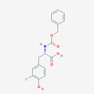 molecular formula C17H16INO5 B033015 3-Iodo-N-[(benzyloxy)carbonyl]-L-tyrosine CAS No. 79677-62-6