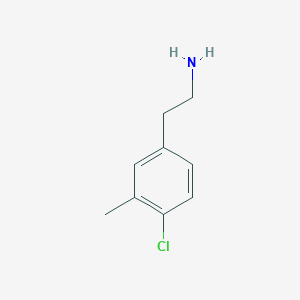 molecular formula C9H12ClN B3301528 4-chloro-3-methylphenethylamine CAS No. 910400-04-3