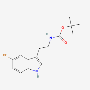 molecular formula C16H21BrN2O2 B3301540 tert-butyl [2-(5-bromo-2-methyl-1H-indol-3-yl)ethyl]carbamate CAS No. 910442-97-6