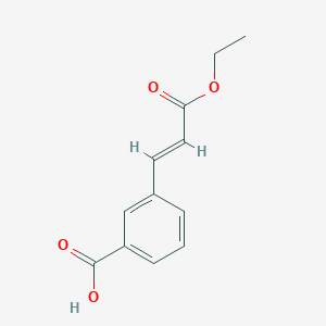 molecular formula C12H12O4 B3301559 Benzoic acid, 3-[(1E)-3-ethoxy-3-oxo-1-propen-1-yl]- CAS No. 91047-79-9