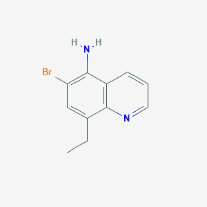 molecular formula C11H11BrN2 B3301586 6-Bromo-8-ethylquinolin-5-amine CAS No. 91065-60-0