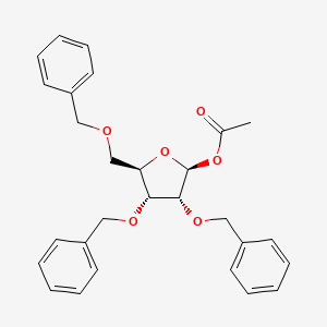 molecular formula C28H30O6 B3301594 1-O-Acetyl-2,3,5-tri-O-benzyl-b-D-ribofuranose CAS No. 91110-24-6