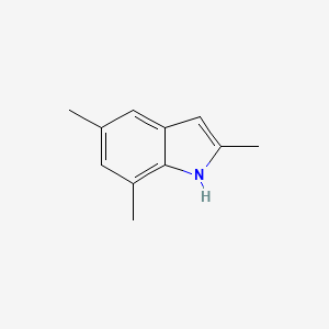 molecular formula C11H13N B3301633 2,5,7-trimethyl-1H-indole CAS No. 91131-86-1