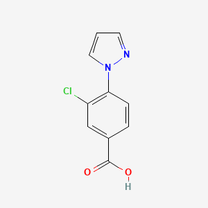 molecular formula C10H7ClN2O2 B3301646 3-Chloro-4-(1H-pyrazol-1-yl)benzoic acid CAS No. 911312-77-1