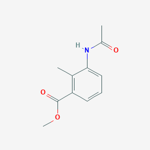 molecular formula C11H13NO3 B3301659 Methyl 3-acetamido-2-methylbenzoate CAS No. 91133-70-9