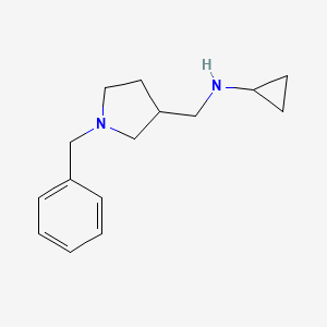 molecular formula C15H22N2 B3301703 (1-Benzyl-pyrrolidin-3-ylmethyl)-cyclopropyl-amine CAS No. 91189-13-8