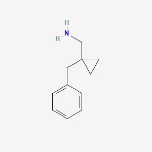 molecular formula C11H15N B3301735 (1-Benzylcyclopropyl)methanamine CAS No. 91245-61-3