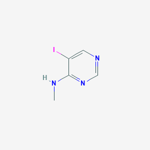 molecular formula C5H6IN3 B3301965 5-iodo-N-methylpyrimidin-4-amine CAS No. 91416-97-6
