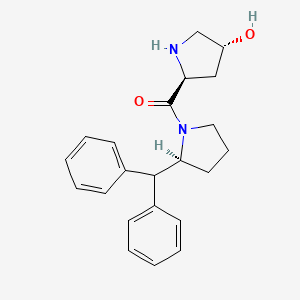 molecular formula C22H26N2O2 B3302053 ((S)-2-Benzhydrylpyrrolidin-1-yl)((2S,4R)-4-hydroxypyrrolidin-2-yl)-methanone CAS No. 915205-77-5